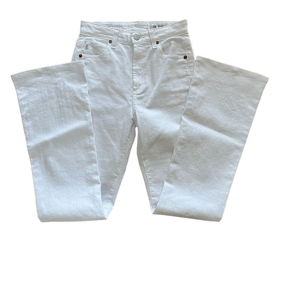 AG Adriano Goldschmied High Rise Boot Cut Jeans Sz 25 White Alexxis Vintage Fit - Picture 1 of 12